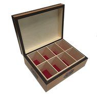 Wooden Tea Box With Teapot and Tea Cups Design Hand Painted