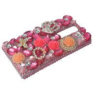 Spritech(TM) Bling Clear Phone Case For LG spirit h440 C70/LG Escape 2/LG Logos/LG Spirit 4G LTE,3D Handmade Rose... N53