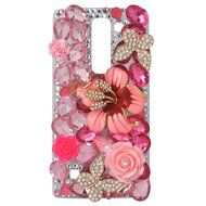Spritech(TM) Bling Clear Phone Case For LG spirit h440 C70/LG Escape 2/LG Logos/LG Spirit 4G LTE,3D Handmade Rose... N55