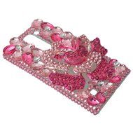 Spritech(TM) Bling Clear Phone Case For LG spirit h440 C70/LG Escape 2/LG Logos/LG Spirit 4G LTE,3D Handmade Rose... N57