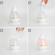 Cool Mist Aroma Humidifier，GREEN JUNGLE Portable Essential Oil Diffuser Aromatherapy, 5 Color LED Lights Changing... N8