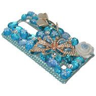 Spritech(TM) Bling Clear Phone Case For LG spirit h440 C70/LG Escape 2/LG Logos/LG Spirit 4G LTE,3D Handmade Rose... N58