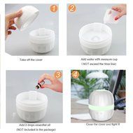LAMAGIA 100ml Aromatherapy Essential Oil Diffuser Ultrasonic Aroma Mist Portable Humidifier Waterless Auto-off... N9