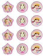 Pink Cowgirl Edible Cupcake Toppers - Set of 12