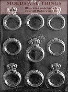 ENGAGEMENT/WEDDING RING wedding Chocolate candy mold with molding Instructions - set of 2