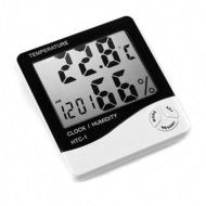 Digital LCD Thermometer Hygrometer Temperature Humidity Meter Gauge Clock Alarm N7