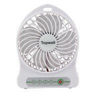 Topwell&reg; 4-inch Vanes 3 Speeds Electric Portable Mini fan Rechargeable Desktop Fan Battery/ USB Powered Laptop... N11