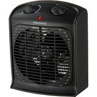 Pelonis Fan-forced Black Portable Space Heater with Thermostat-new, Three Heat Settings (Low, Medium and High)... N4
