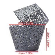 UNIQLED Filigree Artistic Bake Cake Paper Cups Little Vine Lace Laser Cut Liner Cupcake Wrappers Baking Cup Muffin... N5