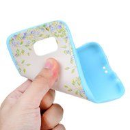 S7 Edge Case,Samsung Galaxy S7 Edge Case - Shockproof TPU Rubber Skin Gel Bumper Case 3D Basso-relievo Cute Colorful... N8