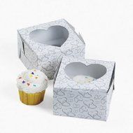 1 X 12 Two Hearts Cupcake Boxes