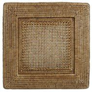 Entertaining with Caspari Rattan Cocktail Napkin Holder, White
