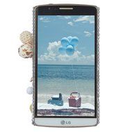 Spritech(TM) Bling Phone Case For LG K7/LG Tribute 5,3D Handmade Silver Crystal Flower Pendant Accessary Design... N16