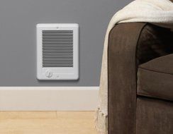 Cadet Com-Pak Plus 9 in. x 12 in. 1,500-Watt 120 Volt Fan-Forced In-Wall Electric Heater Almond N5