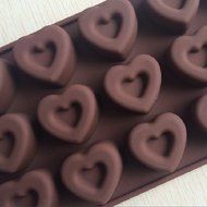 Karen Baking 1 PCS Double Heart Shape Silicone Chocolate Mold Baking Tools Sugar Craft Tools Silicone Tool Baking... N2