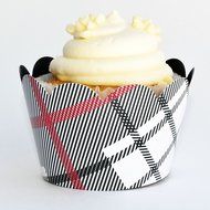 Red and Black Plaid Cupcake Wrappers, Christmas, Ladybug Theme Polka Dot, Confetti Couture Party Supplies, 36...