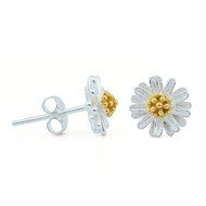 Morenitor[TM] Jewelry Earrings Stud 18k Gold-plated 100% 925 Sterling Silver Daisy Flower Stud Earring. N11
