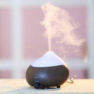 120ml Essential Oil Diffuser Ultrasonic Cool Mist Aroma Humidifier Aromatherapy Diffuser Wood Grain Whisper Quiet... N7