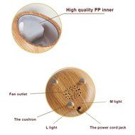 120ml Essential Oil Diffuser Ultrasonic Cool Mist Aroma Humidifier Aromatherapy Diffuser Wood Grain Whisper Quiet... N8