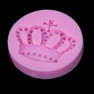 uxcell Princess Crown Design Soft Silicone Mat Cake Decorating Fondant Cookie Baking Mold Mould N2