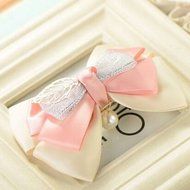 KAKA(TM) Women Girl Korean Stylish Stain Wine Red Bowknot Hair Clip Hairpin Sweet Accessories N5