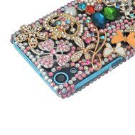 Spritech(TM) Bling Clear Phone For HTC Desire 626,3D Handmade Silver Crystal Flower Heart Pattern Pendant Accessary... N11