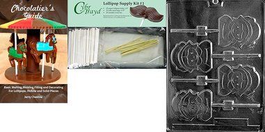 Cybrtrayd 45StK25T-T016 Pilgrim Lolly Girl Thanksgiving Chocolate Mold with Chocolate Packaging Kit, Includes...