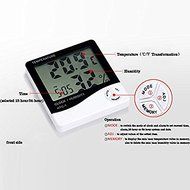 Alloet New HTC-1 Digital LCD Clock Temperature Humidity Meter Hygrometer Thermometer N5