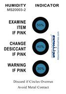 Humidity Indicator Cards - 30-50% 3 Spot - 10 Card Pack