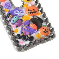 Halloween Theme Phone Case for Motorola Droid Turbo,Yaheeda 3D Handmade Rivets Pumpkin Demon Cartoon Design Clear... N9