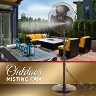 Outdoor Misting Fan (Basic) - 3 Speed - Variable Mist - All Weather Pedestal Fan N7