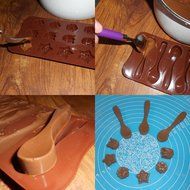 CurtzyTM Set of 6 Silicone Rubber Chocolate Sweet Candy Mould Trays N2
