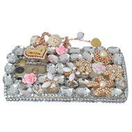 Spritech(TM) Bling Phone Case For LG K7/LG Tribute 5,3D Handmade Silver Crystal Flower Pendant Accessary Design... N18