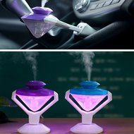 IPUIS Car Humidifier Portable USB 180 Degree Rotation Aroma Mini Diffuser Diamond-shaped Air Humidifier Mist Maker... N9