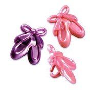 Ballerina Slippers Pearlized Cupcake Rings - 24 pc
