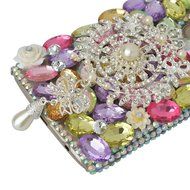 Spritech(TM) Bling Phone Case For LG K7/LG Tribute 5,3D Handmade Silver Crystal Flower Pendant Accessary Design... N21