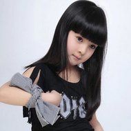 Spritech(TM) Children's Lovely Stylish Deep Brown Fluffy Realistic Long Straight Hair Wig Fiber Synthetic Wig... N2