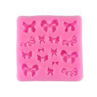 Mr.S Shop DIY Silicone Baking Molds 16pcs Bow Shape Fondant Chocolate Mold Cake Decorating Mould,Small Size