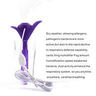 KaLaiXing USB Portable Nebulizer Mini Water Bottle Caps Humidifier USB Air Diffuser-Purple N3