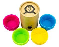 The Hobby Chef | Premium Silicone Baking Cups &ndash; 24 Vibrant Colors Reusable Baking Cups