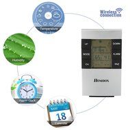 Homdox Wireless Weather Humidity Monitor Indoor/Outdoor Classical Design N4