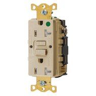Hubbell GFTWRST83I Gfci Heavy Use Receptacle, 20 Amps, Tamper/Weather Resistant, 5-20R, Decorator, Self-Testing...