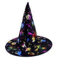 KAKA(TM) Kids Children [Halloween Costume] Witch Hat Cosplay Performance Show Costume Props - Colorful N3