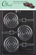 Cybrtrayd AO145 Swirl Lolly All Occasions Chocolate Candy Mold