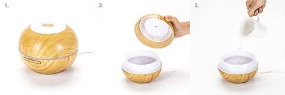 200ml Aromatherapy Essential Oil Diffuser,Ultrasonic Aroma Humidifier (Up to 8H Use, Mist Control, Waterless Auto... N8