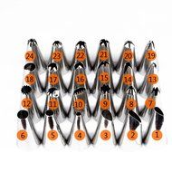 Dreamland 30 in 1 Cake Decorating Tips Kits,24 Piece Professional Stainless Steel DIY Icing Tip Set Tools with...