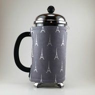 French Press Cozy Cover, 8 cup, Eiffel Tower