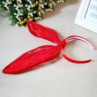 Spritech(TM) Women's Girls Fashion Lace Lone White Bunny Ears with Veil Hair Band Head Band for Catwalk Shows... N20