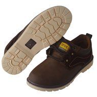 Spritech(TM) Men's Casual Classic PU Leather Round Toe Work Shoe Flats Brown,Size 44/10 N7