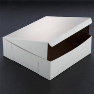 Lot of 10 Bakery or Cake Box WHITE 10x10x4